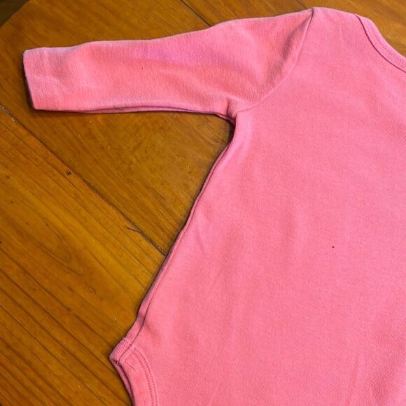 NWOT 3m Okie Dokie pink sleeve body suit onesie “not large but still in charge” - Picture 9 of 12